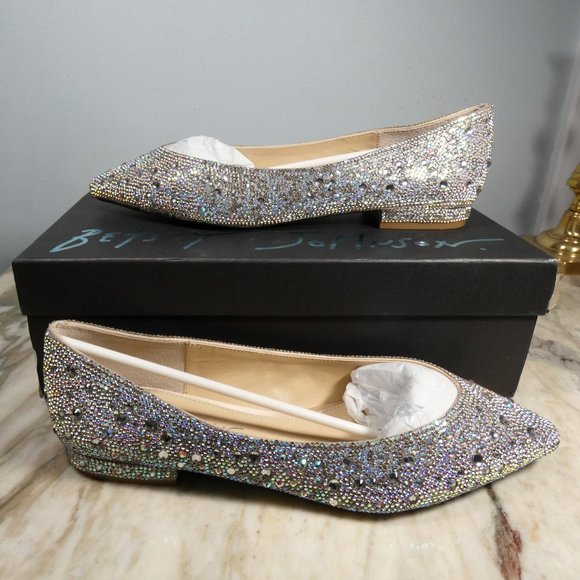 Betsey Johnson Shoes - NiB - SPARKLING! Fabulous! Blue by Betsey Johnson Pointed Toe Jude Ballet 9.5